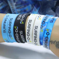 Custom Events Classic Party Festival Silicone Wristbands Personalized Rubber Bracelets Logo Text Debossed Color Filled In
