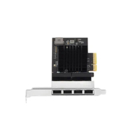 4 Ports PCIe 2.5 Gigabit RJ45 Lan 2X 10/100/1000/2500Mbps Realtek 8125b Chip Quad Port Server Gigabit Network Card 2.5G Ethernet