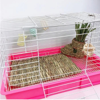 Rabbit Grass Chew Mat Small Animal Natural Soft Grass Hamster House Guinea Pig Cage Bed House Pad Hamster Accessories