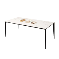 【文創集】阿諾 時尚6尺雲紋石面餐桌(不含餐椅)-180x90x73cm免組