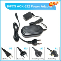 10PCS ACK-E12 DR-E12 DRE12 LPE12 DC Coupler LP-E12 Dummy Battery AC Power Adapter Charger For Canon EOS M M2 M10 M50 M100 M200