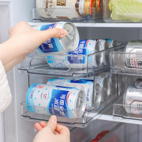 PET雙層冰箱易拉罐汽水收納盒 家用冷藏啤酒飲料可樂整理儲物神器