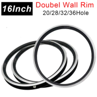 16 Inch Bicycle Rim 20/24/28/32/26 Holes Aluminum Alloy Ring For SRA683 KT510 CNC Bike Rim Black Silver V/Disc Brake Customized