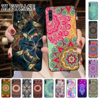 Aztec Line retro mandala flower Phone Case For Samsung Galaxy A12 A13 A14 A21S A22 A23 A32 A50 A51 A52 A53 A70 A71 A73 5G Cover