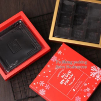 Red Chocolate paper Box,Yolk Crisp Chocolate Box Nougat Cookie Candy Nuts Box DIY Wedding Gift Packing Box 100pcs/lot