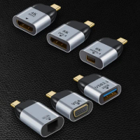 8K/4K 60Hz Type-C Adapter to USB 3.1/DP/Mini DP/VGA/HDMI-compatible/RJ45 HD Video Plug Converter for Apple Huawei Samsung