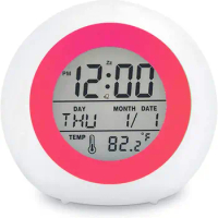 Stocking Stuffer for Kid Smart Alarm Clock Radio Setting Digital Travel Timer Date Alarm with Temperature Detect Snooze Bedroom