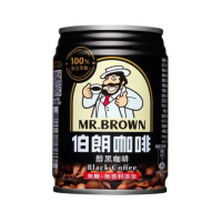 【伯朗咖啡】醇黑咖啡240mlx24入/箱(無糖)
