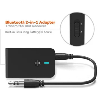 BT-6 Bluetooth5.0 Transmitter Receiver Wireless Audio Adapter For TV Car PC Headphone Car 3.5mm 3.5 AUX Music Receiver