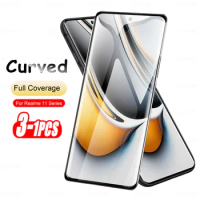 3-1Pcs Curved Glass For Realme 11 Pro Plus 5G Tempered Glass Screen Protector Realmy 11Pro Realme11 Pro+ 6.7inch Protective Film