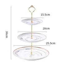 Marble Cake Tier / Rak Kue / Tempat kue bertingkat Abu 3 Tingkat