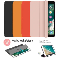 For iPad 10.2 2019 2020 Smart Cover Tri-Fold Silicone Case for Apple iPad 7th 7 Generation with Auto Sleep Funda for iPad 8 Case