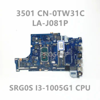 CN-0TW31C 0TW31C TW31C Mainboard For DELL Inspiron 3501 3493 3593 Motherboard FDI55 LA-J081P W/SRG0S i3-1005G1 CPU 100%Tested OK