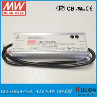 Original MEAN WELL HLG-185H-42A 185W 4.4A 42V output adjustable Power Supply IP65 waterproof meanwell led driver 42V