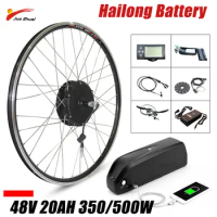 Electric Bike 48V Conversion Kit with 20AH Hailong Battery 350W 500W Brushless Hub Motor Wheel Electric Bicycle Kit LCD Display