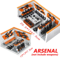 WW2 Military Weapon Display Arsenal Soldier Camp Figures MOC Bricks SWAT Boy Building Block Toy Gift