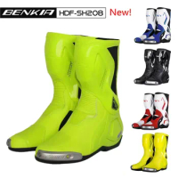 BENKIA HDF-SH208 Professional Four Seasons Motorcycle Titanium Alloy Boots Riding Boots Motorcycle R