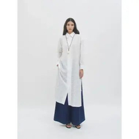Bobo Tokyo - Zakia Embroidery Shirt Dress - Dress Gamis Wanita Lebaran White