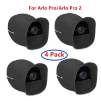 4 Pack Cover Skins for Arlo Pro and Arlo Pro 2 Wireless Smart Security Camera,Water and UV Resistant,Perfect Fitting(Black_