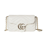 Gucci GG Marmont Mini Chain Bag White Ghw White