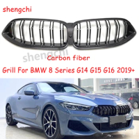 G14 G15 G16 Carbon Fiber Front Bumper Kidney Grille For BMW 8 Series G14 G15 G16 840i M850i 2019+ Replacement Grills