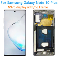 100% Super AMOLED Note10 Plus For Samsung Galaxy Note 10 plus Lcd Frame N975 N975F Display+Touch Screen Assembly replacement