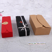 20*9*6cm Retro kraft paper Gift candy biscuit Box, Jewelry Cake Candy Storage Paper packaging Box 100pcs/lot