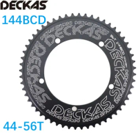 Deckas 144BCD Round Chainring Fixed Gear Fixie Track Bike 44 46 48 50 52 54 56 56T Chainwheel 144 bcd Tooth 1/2*1/8