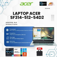 LAPTOP ACER SF314-512-54D2 | 14"QHD,i5-1240P,16G,512G,WIN11,Blue,NX.K7HSN.003