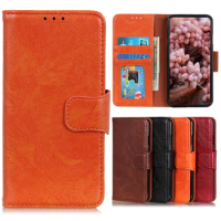Orange Case For Vivo V21E Y73 V21E Y33S Y21 Y21S Y15S Y15A Y10 T1 PU Leather Business Flip Cover For General Mobile Case