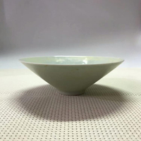 景德鎮陶瓷器 影青瓷斗笠碗 仿古瓷器家居擺設 工藝禮品古玩收藏
