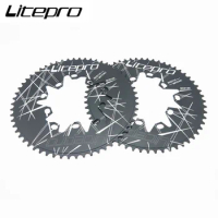 Litepro Oval Double BCD 110/130MM Chainring Folding Bike 54/56/58T Crankset Doval Driveline Bicycle Chainwheel