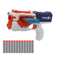 New 12 Shot Cartridge Manual Soft Bullet Gun Suit for Nerf Bullets Toy Pistol Gun Dart Blaster Toy Gun for Children