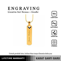 EMRYS Aksesoris Titanium Grafir Laser – Pilihan Cincin, Liontin & Gelang | Gratis Grafir Nama, Logo 