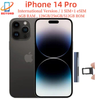 Apple iPhone 14 Pro 128/256/512GB ROM 6GB RAM 1SIM+1eSIM Original 6.1" OLED Face ID NFC A15 Unlocked 5G 98% New Smartphone