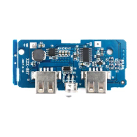 G12 Step-Up DC-DC Circuit Board 2A Dual USB Output 1A Input Power Bank Mother Board Adjustable Regulated Power Supply Module