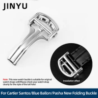 16mm High Quality Stainless Steel Watch Buckle For Cartier Santos Blue Ballon PASHA Series New Folding Buckle Metal watch Buckle
