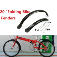 1Pair 20 Inch Folding Bike Fenders SP8 D8 For DaHon 20" V Brake Disc Brake Folding Bicycle Plastic Fender Black/Red/Silver/Gold