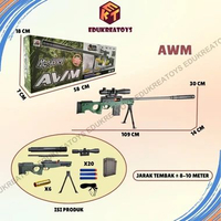 Mainan Tembakan AWM AWP soft bullet shell ejection AWM