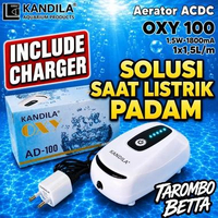 KANDILA AC/DC AD 100 Mesin Aerator Charge Baterai ACDC Portable Aerasi Oksigen Aquarium Aquascape Ko