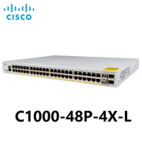 CISCO Catalyst C1000-48P-4X-L 48xGE, 4x10G SFP+ 370W PoE Switches, Enterprise-Grade Network, Simplic