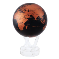 【MOVA】光能地球儀 - 時尚紅黑地圖Black and Copper 4.5英吋(居家擺設．精緻送禮．轉運．紀念日．生日)