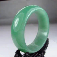 2020 Hot sale brand natural green jade bangle handcarved flower jadeite jade bangle real women jade bracelets
