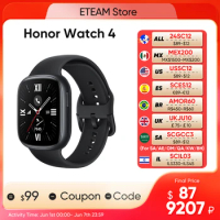 HONOR Watch 4 Smart Watch GPS Blood Oxygen Monitor 1.75'' AMOLED Color Display Smart Watch GPS 5 ATM Bluetooth Watch Original