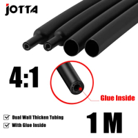 1M 4:1 Heat Shrink Tube With Glue Thermoretractile Shrinkable Tubing Dual Wall 4 6 8 12 16 24 40mm