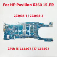 203035-1 203035-2 203035-2N Mainboard For HP Pavilion X360 15-ER Laptop Motherboard CPU: I5-1135G7 / I7-1165G7 100% Test OK