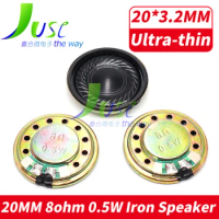10Pcs/lot 20MM 8 Ohm 0.5W Speaker 8R 0.5 Watt Iron Case Magnetic Ultra-thin Diameter 2CM 20*3.5MM Speaker for Toy Music Boxes