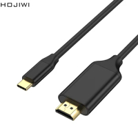 HOJIWI USB C to HDMI Cable 4K usb 3.1 Type C HDMI Converter for MacBook Huawei Mate 30 laptops type c DP HDMI adapter AB03