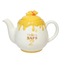 小禮堂 Disney 迪士尼 小熊維尼陶瓷茶壺 (白黃蜂蜜款)