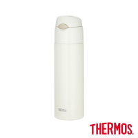 THERMOS膳魔師不鏽鋼吸管設計真空保冷瓶550ml(FHL-551-CRW)奶油白